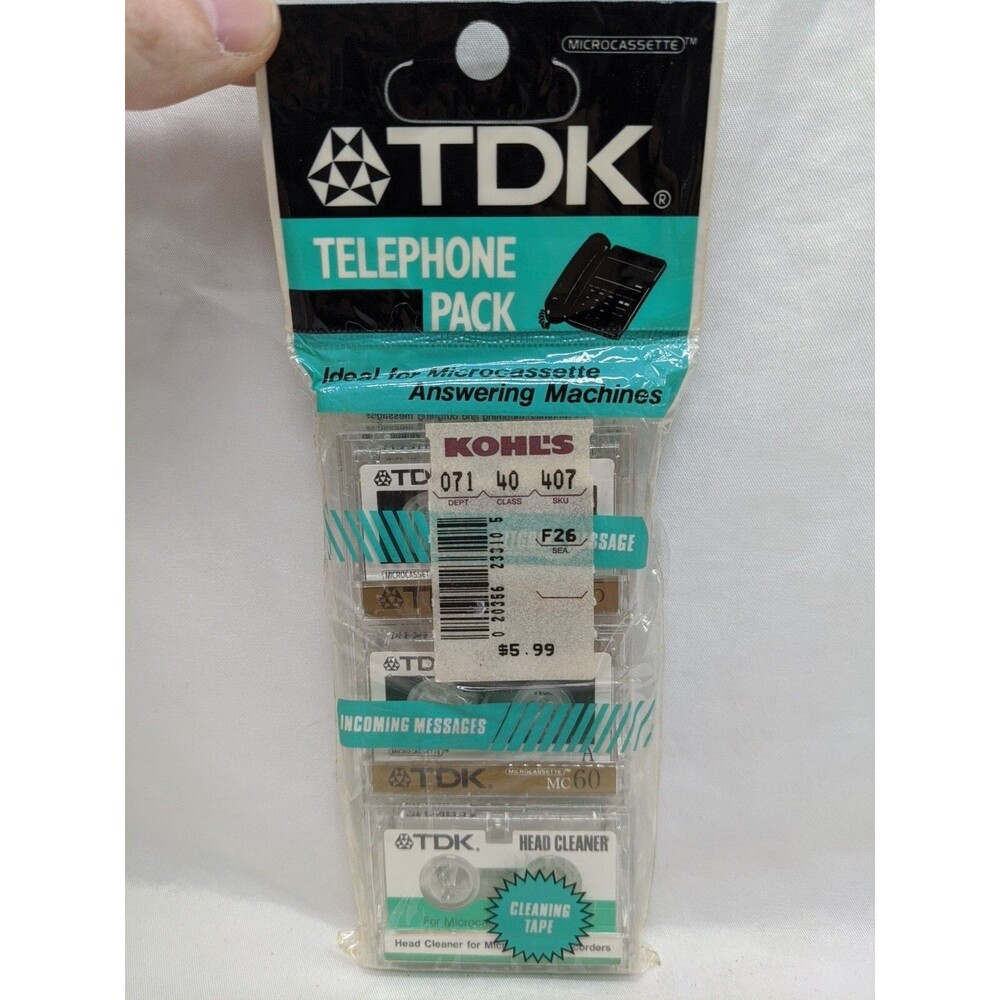 TDK Telephone Pack D-MC5 D-MC60 MCL-11 Microcassettes